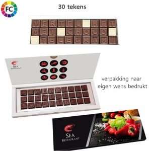 chocolade telegram bestellen chocotelegram eigen logo 30 tekens