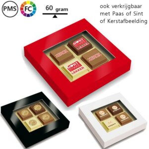 Logopralines 4 stuks in doosje Jerusa