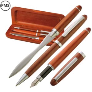 luxe houten pennenset bedrukken met logo Quatro