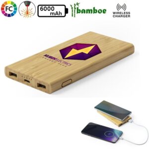 Powerbank bamboe Valery