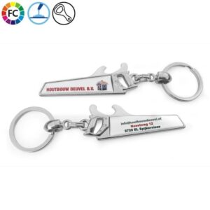 Zaag sleutelhangers met flesopener